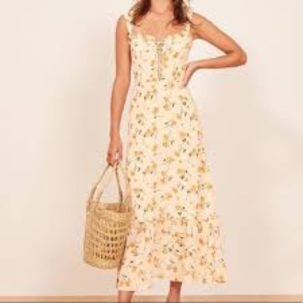 Reformation Naples Dress in Limonada - Size 0